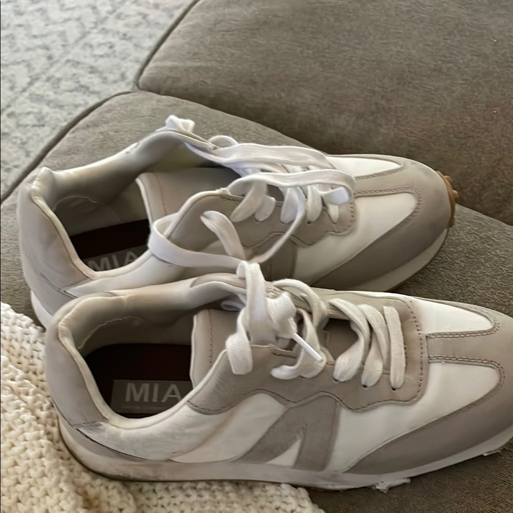 MIA White and Gray Retro Sneakers